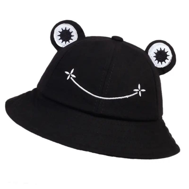 Cartoon Frog Parent-Child Bucket Hat - Adorable Sun Protection with Big Eyes