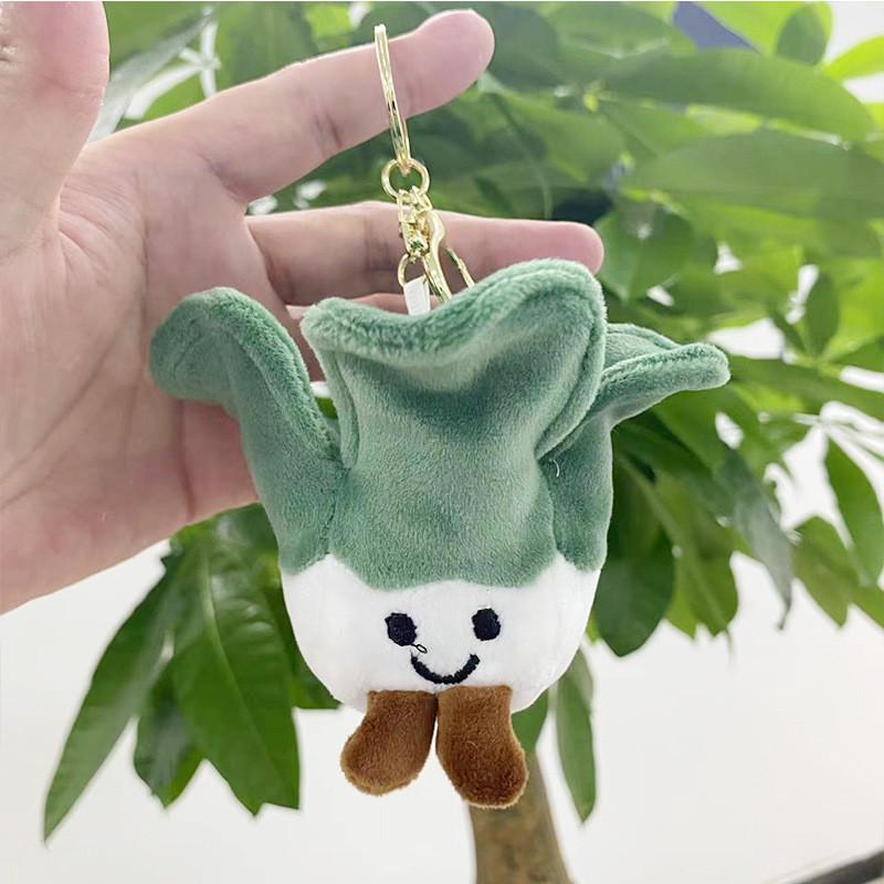 Plant Shaped Whimsical Plush Keychains In Broccoli Cabbage Corn And Bamboo Shoot For Ages All