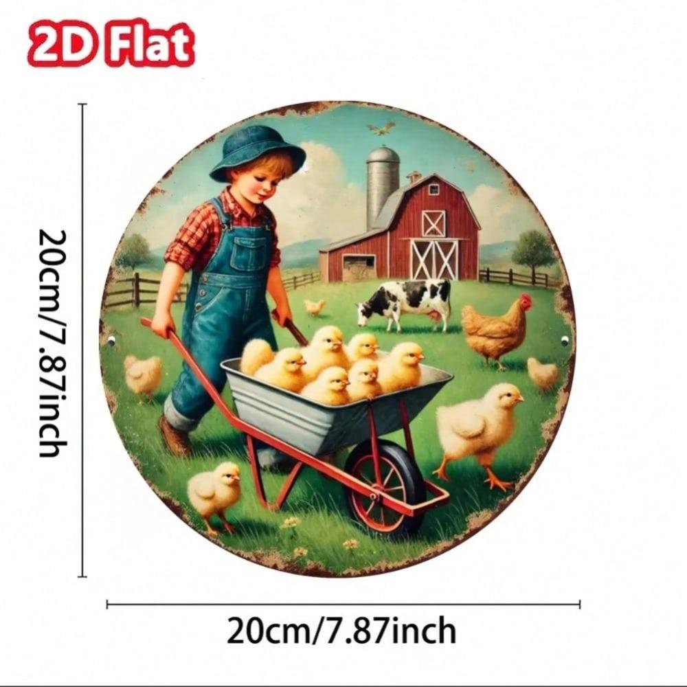 Vintage Chick Farmhouse Metal Wall Art Weatherproof Home Decor