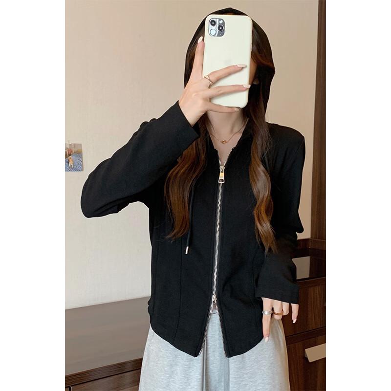 La Chapelle Women's Plus Size Double Zip Hoodie Cardigan