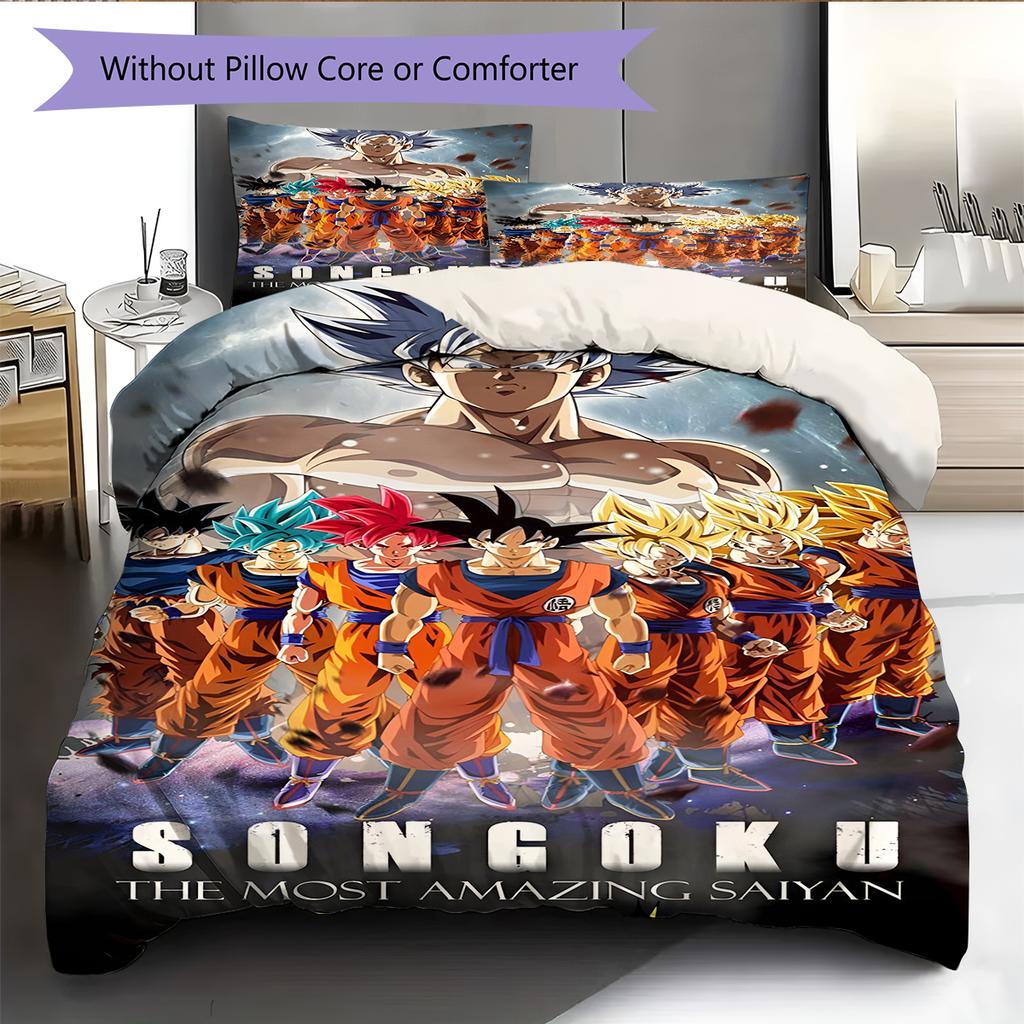 Cartoon Pattern Bedding Quilt Set Quilt Cover Pillowcase Home Decoration Birthday Gift (1 * Duvet Cover + 2 * Pillowcase, Without Core)