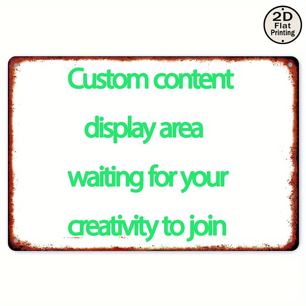 

PC d customizable vintage metal sign measuring xcm 20x30cm（7.8x11.8inch）