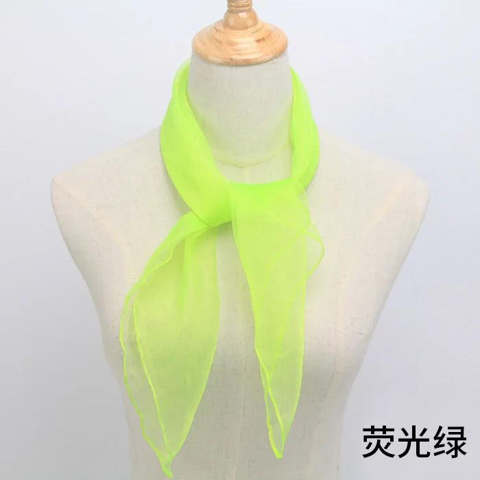 21 Farben 60*60CM Durchsichtige Transparente Schals für Mädchen Musik Tanz Schal Bonbonfarben Damen Outdoor-Schals