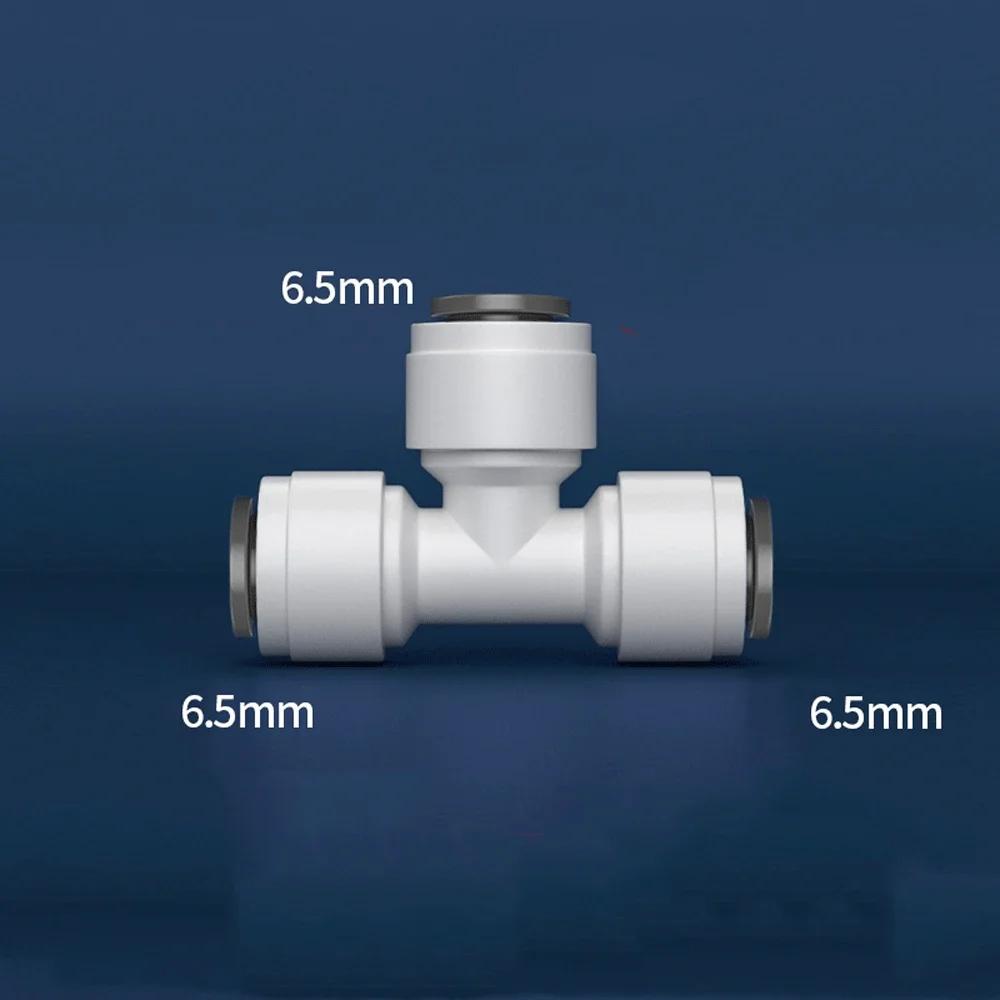 3/8" 1/4" Tube Reducing Tee 3 Ways Food Grade POM Quick Fitting Connector For Aquarium RO Water Filter Reverse Osmosis System
