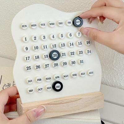 Desk Calendar Decoration Accessories Cute Unique Aesthetic Month Date Display Planner
