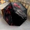 1 PC Automatic Folding Umbrella - Black Horse Pattern, Portable & Foldable Design with 8 Ribs, Christmas Birthday Gifts