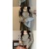 Women Plus Size Loose Striped Long Sleeve Casual Bottoming T Shirt