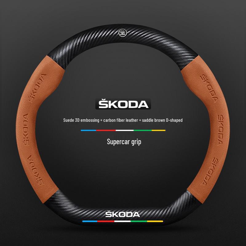 Steering Wheel Cover for Skoda: Octavia, Kamiq, Kodiaq GT, Superb, Karoq, Scala