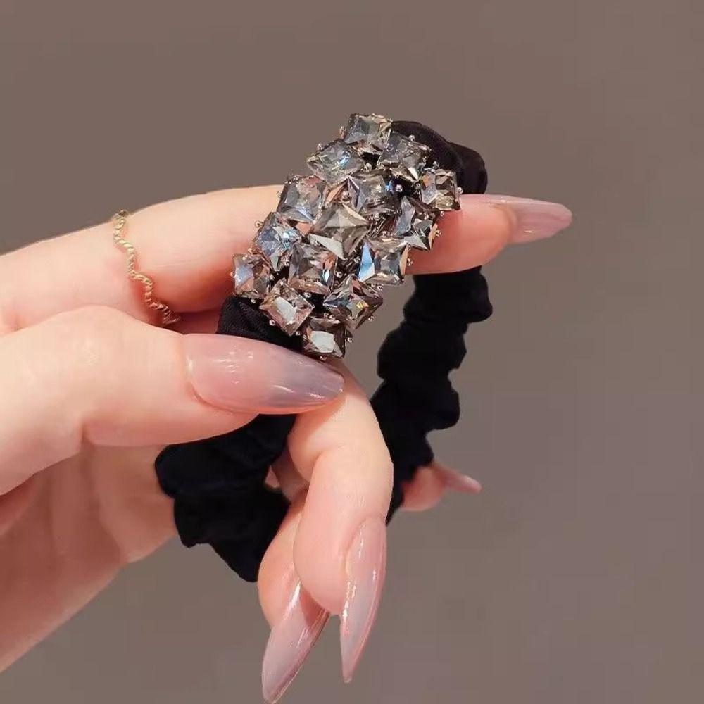 Korean Style Crystal Hair Rope Sparkling Hair Loops Elastic Hair Ties  Tie-Up Hair Accessories