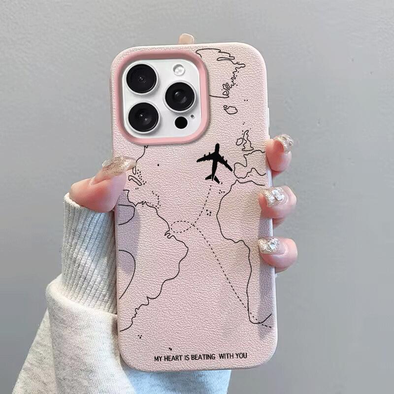 Case For VIVO V40 V50 V60 Lite Y04 Y29S Y400 Y33S Y21S Y22S Y17S Y03 Y04 Y18 Y28S Y28 Y39 Y31 X200FE Airplane Line Print Cover