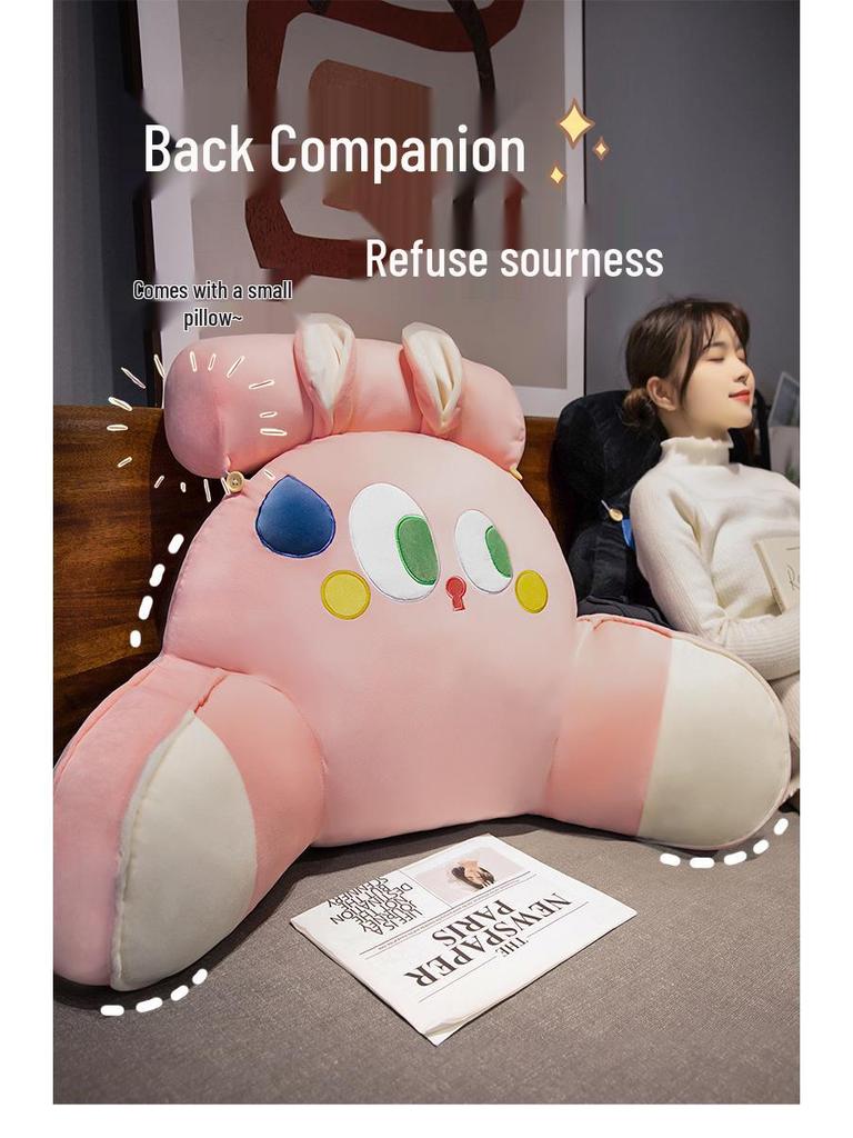 Cartoon Headboard Large Backrest Pillow for Student Dormitory: Soft Sofa, Bed, or Bay Window Reading and Lumbar Support Cushion