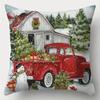 Christmas Theme Pillowcase New Year Gift Car Christmas Tree Pillow Cover Home Room Decoration Living Room Sofa Cushion Cover