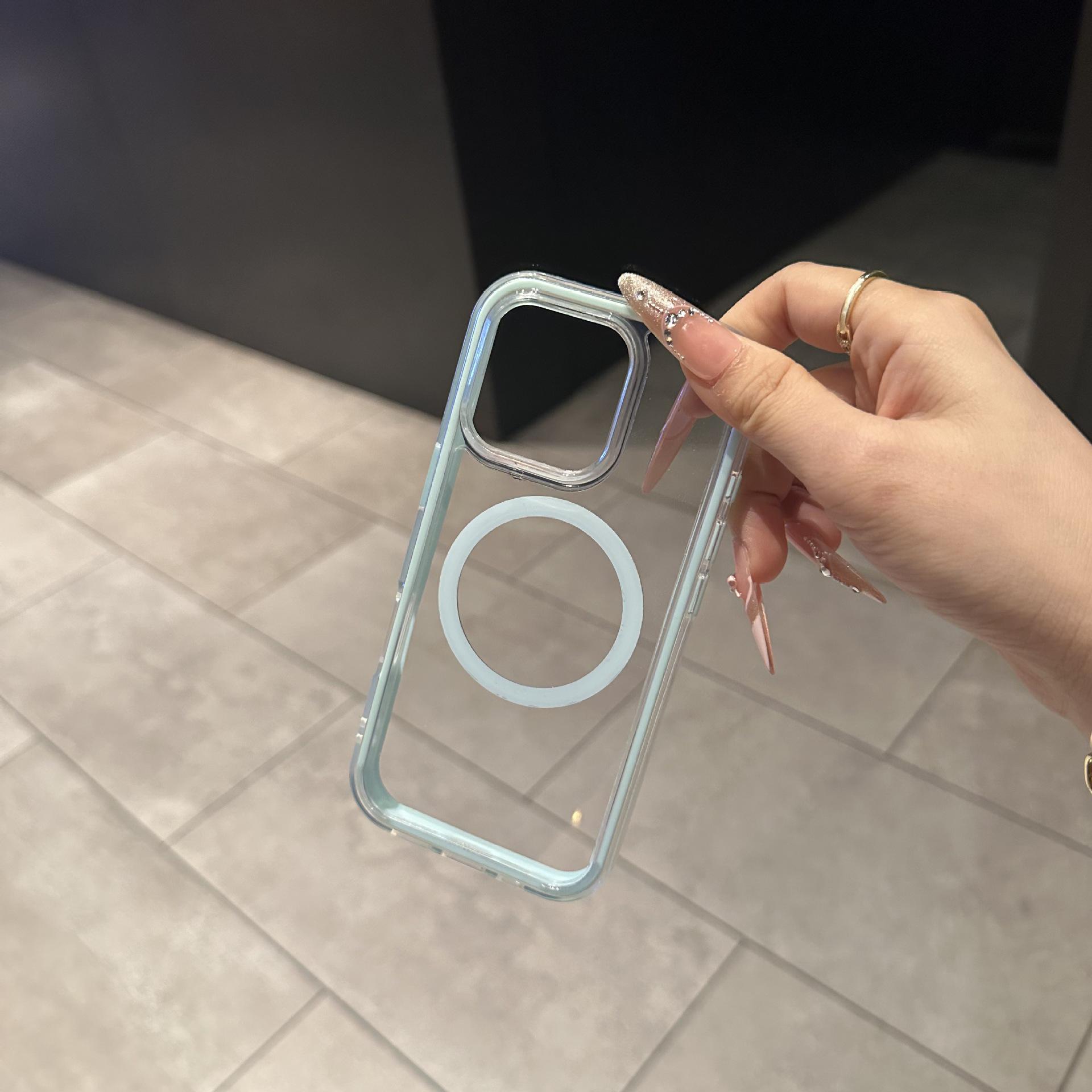 Candy Color Full Coverage iPhone 15 Pro Max Transparent Case 15 синий