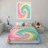Colorful Swirl with Hearts Bedding Duvet Cover Set Duvet Cover Pillowcases  (1*Duvet Cover 2*Pillowcases, Without Duvet Insert)