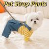 Cute Dog Jumpsuit Towable Dog Stripes Vest Pet T-Shirt Dog Sweatshirt  Travel