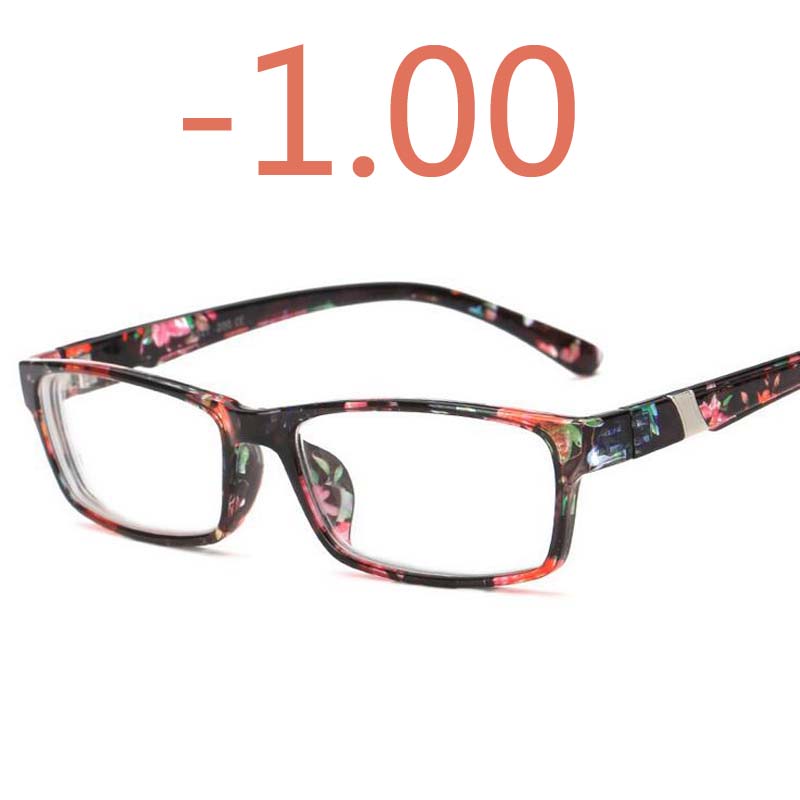 -1 -1.5 -2 -2.5 -3 -3.5 -4 -4.5 -5 -5.5 -6.0 Plastic Frame Resin Lens Finished Myopia Glasses Men Women Shortsighted Eyeglasses