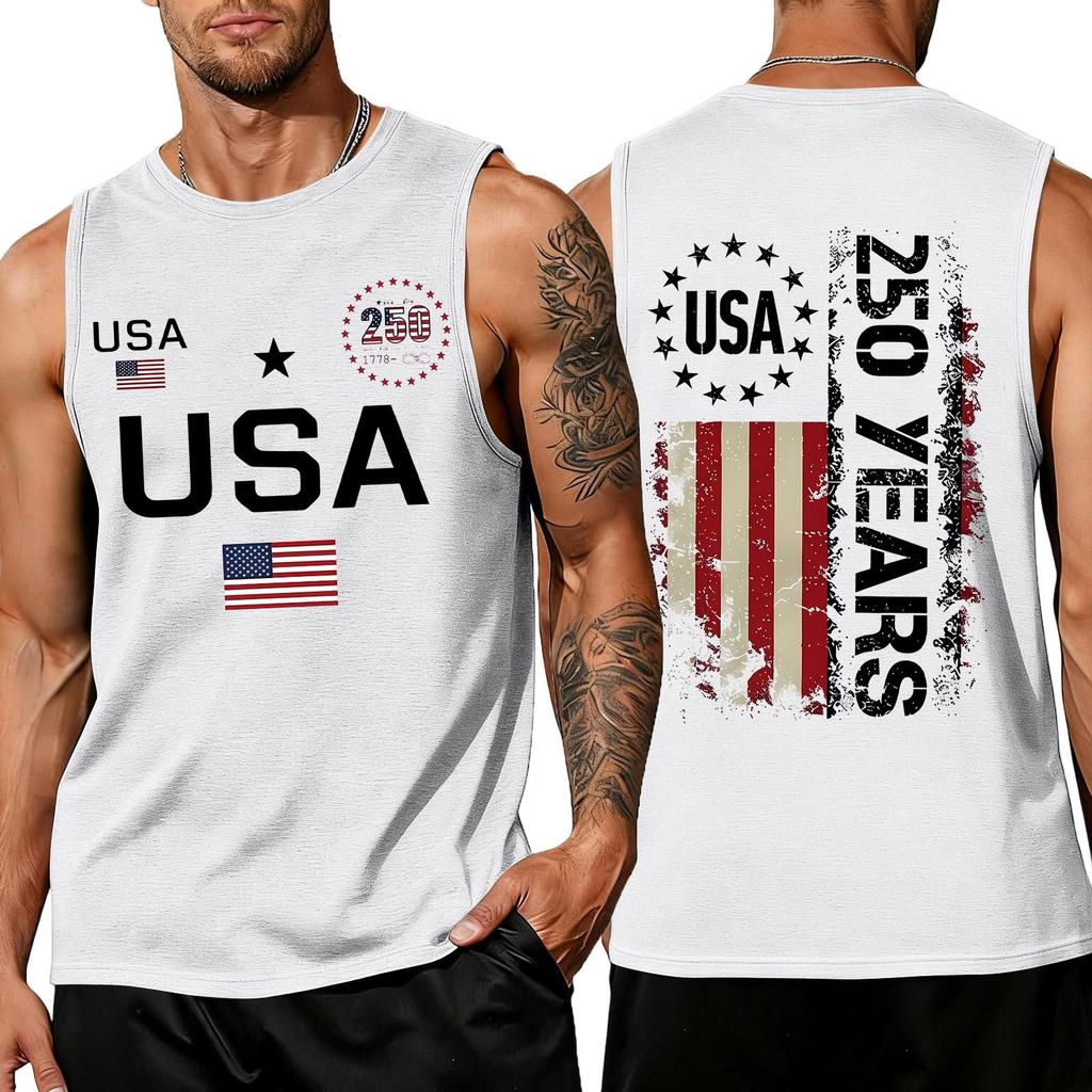 Herren Hemden 4. Juli USA Muskel Tanktops Patriotische Tanktops