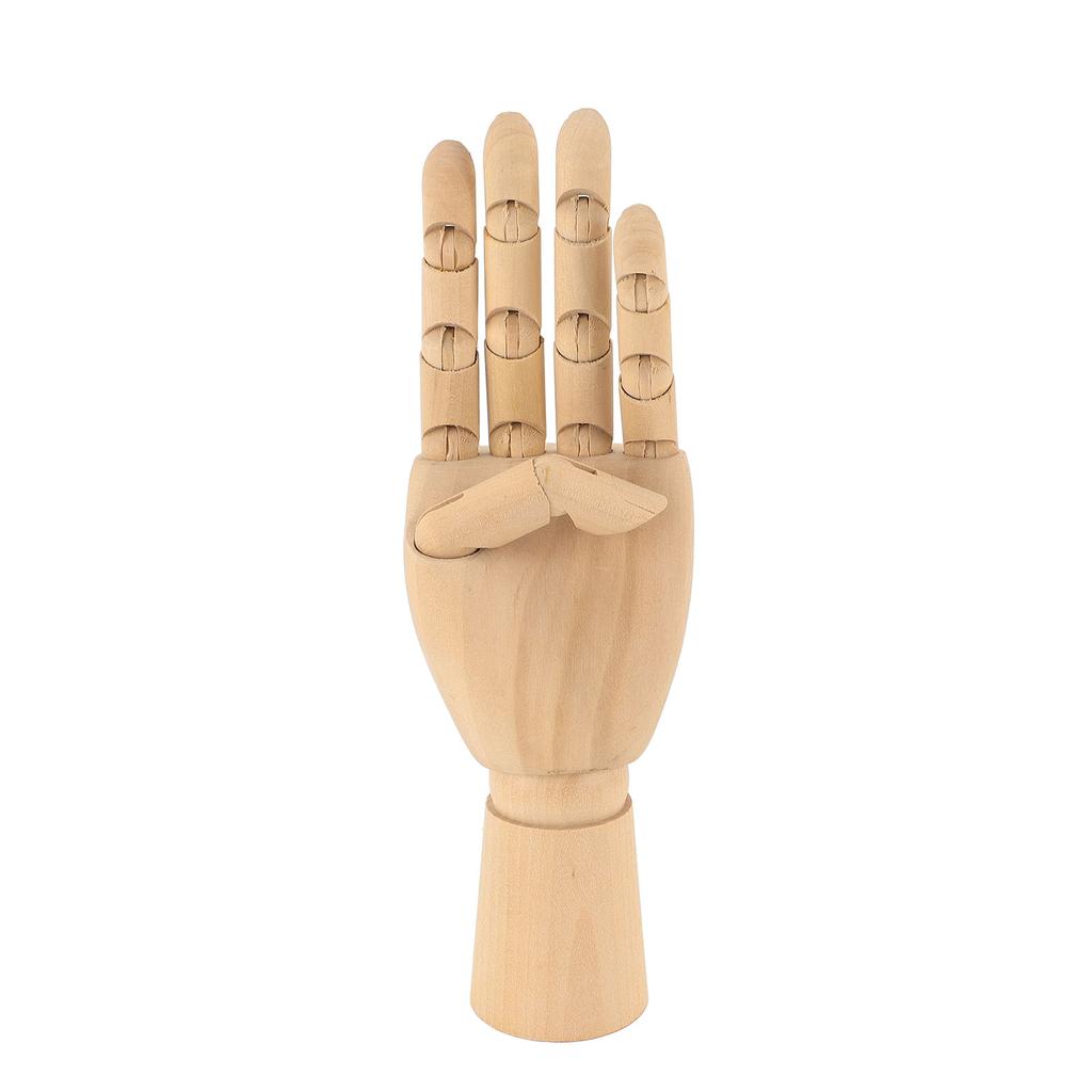 Hand Art Mannequin Figure Schima Wood Mannequin Left Hand for Sketching and Drawing