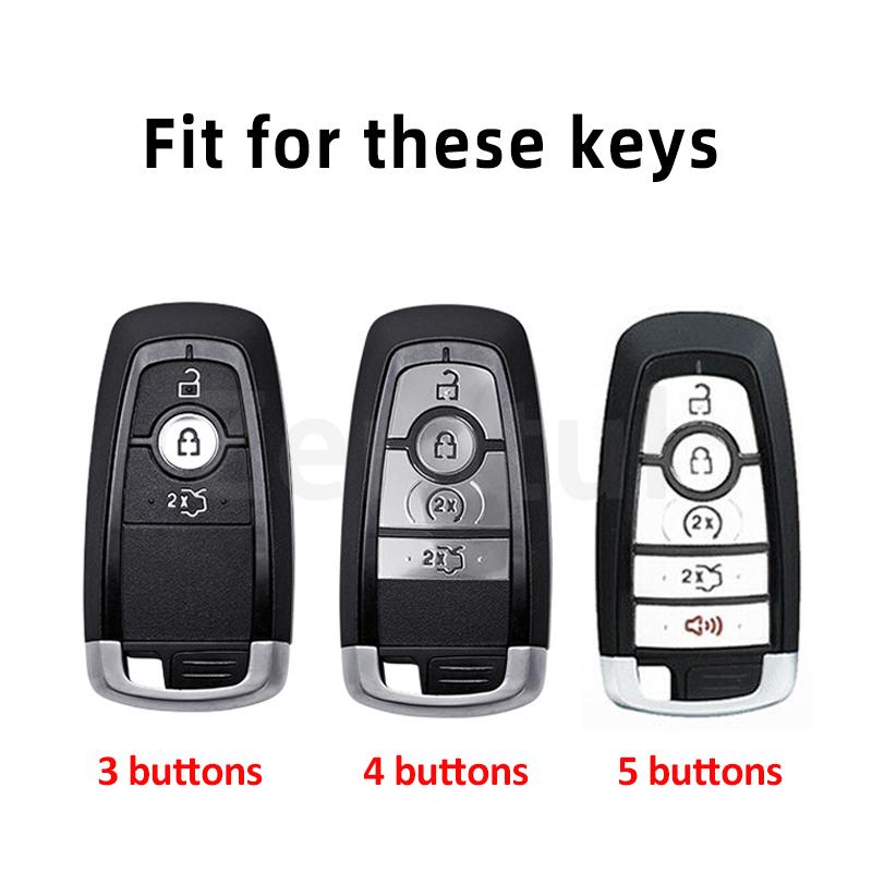 For Ford Edge Explorer Mustang Fusion Raptor F250 F350 F450 F550 Car Key Shell Fob Cover Smart Remote Accessories Keychain