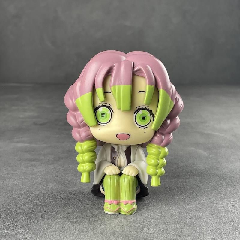 Q Style Shinazugawa Sanemi Kanroji Mitsuri Collectible Action Figures Anime Model Dolls For Anime Fans
