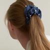 Primaute Denim pearl Scrunchie