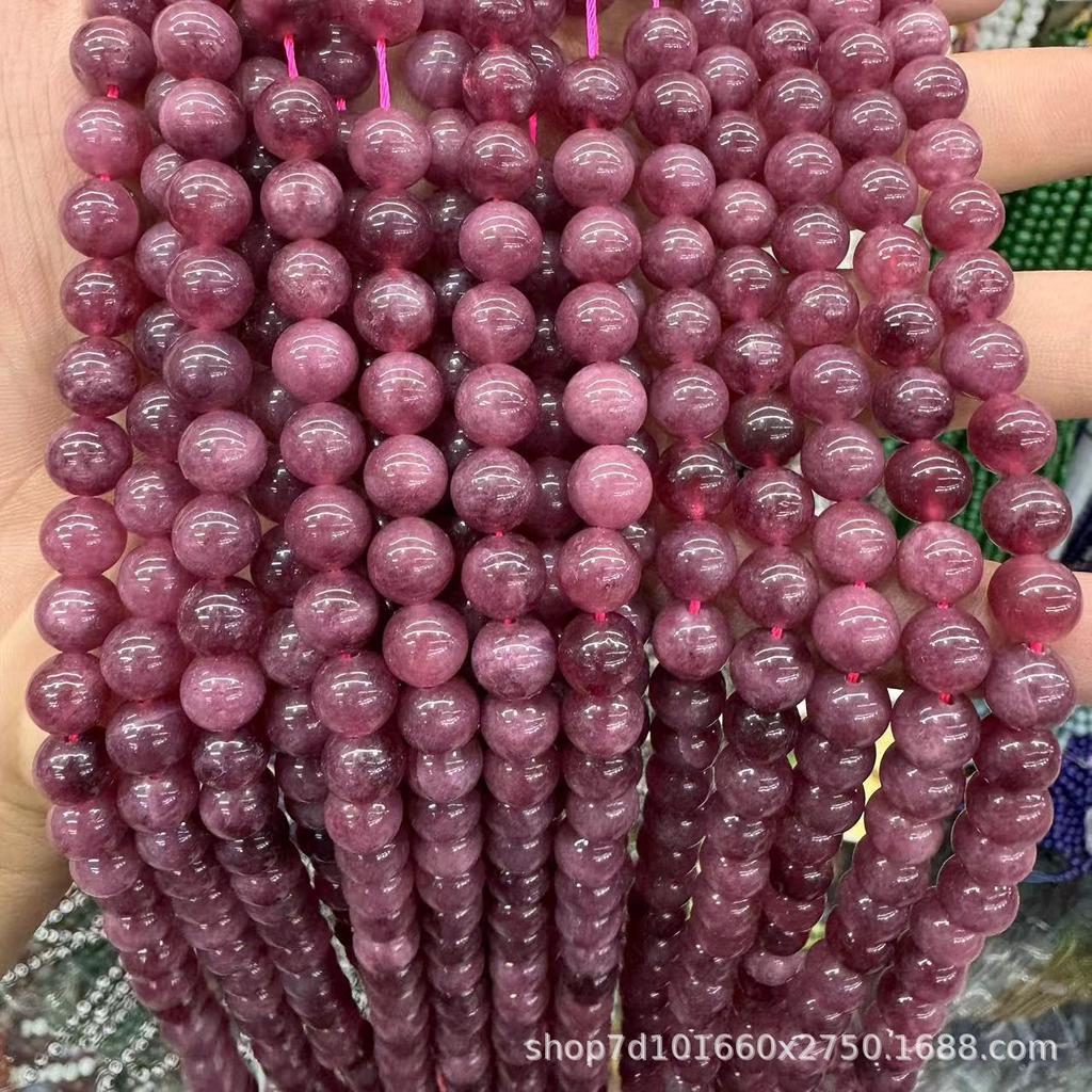Raspberry Color Round Loose Beads for DIY Jewelry Accessories