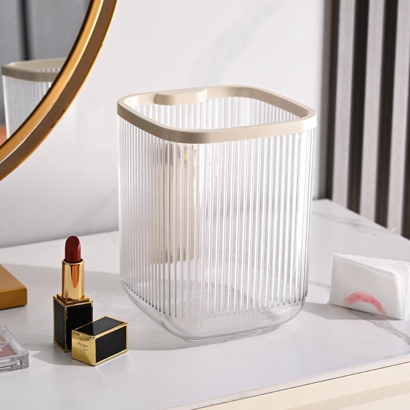 

Mini Desktop Trash Can 1.5L Small Waste Bin For Office Home Bathroom Tabletop Garbage Container Plastic Organizer белый