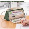 Large Capacity Pencil Case Pencil Pouch Handheld Pen Bag Cosmetic Portable Bag for Office School Teen Girl Boy (Green)