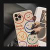 Niedliche Cartoon-Smiley-Buchstaben-koreanische Telefonhülle für iPhone 12 11 Pro Max Xr X Xs Max 78 Puls Se 2020 Hüllen weiche Silikonhülle 1084
