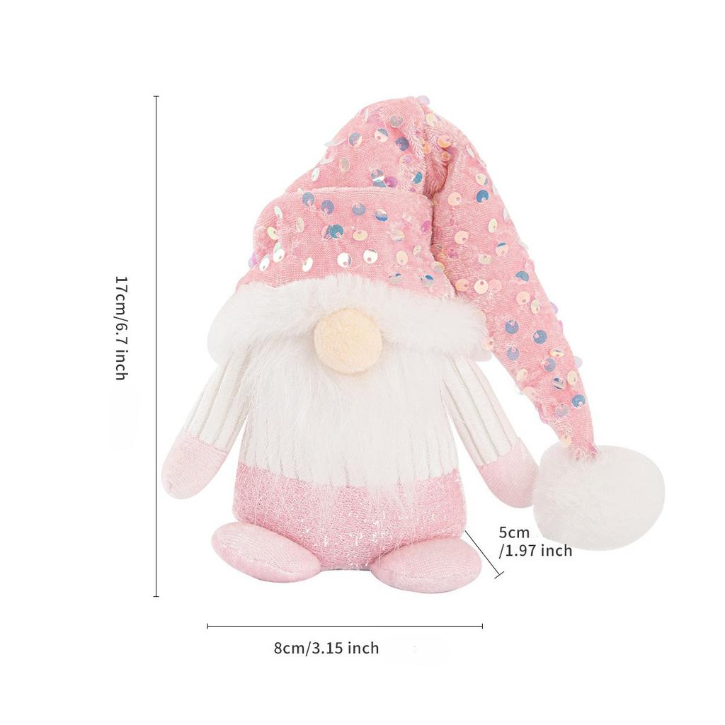 Christmas Figurine, High-end Knitted Pointed Hat Sitting Posture, Dwarf Plush Ornament, Decorative Items