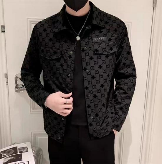 

Men s Korean Slim Fit Lapel Jacket - 2025 Autumn/Winter Trendy Streetwear Top M