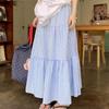 Women's Vacation Casual Mini Checkered Tiered Cake Skirt - High-Waist Slimming A-Line Midi Skirt for Summer with Hip Coverage