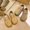 Retro soft-faced soft-soled single shoes 2025 autumn shoes fashionable versatile flat-soled women's shoes one-pedal Doudou shoes 9001