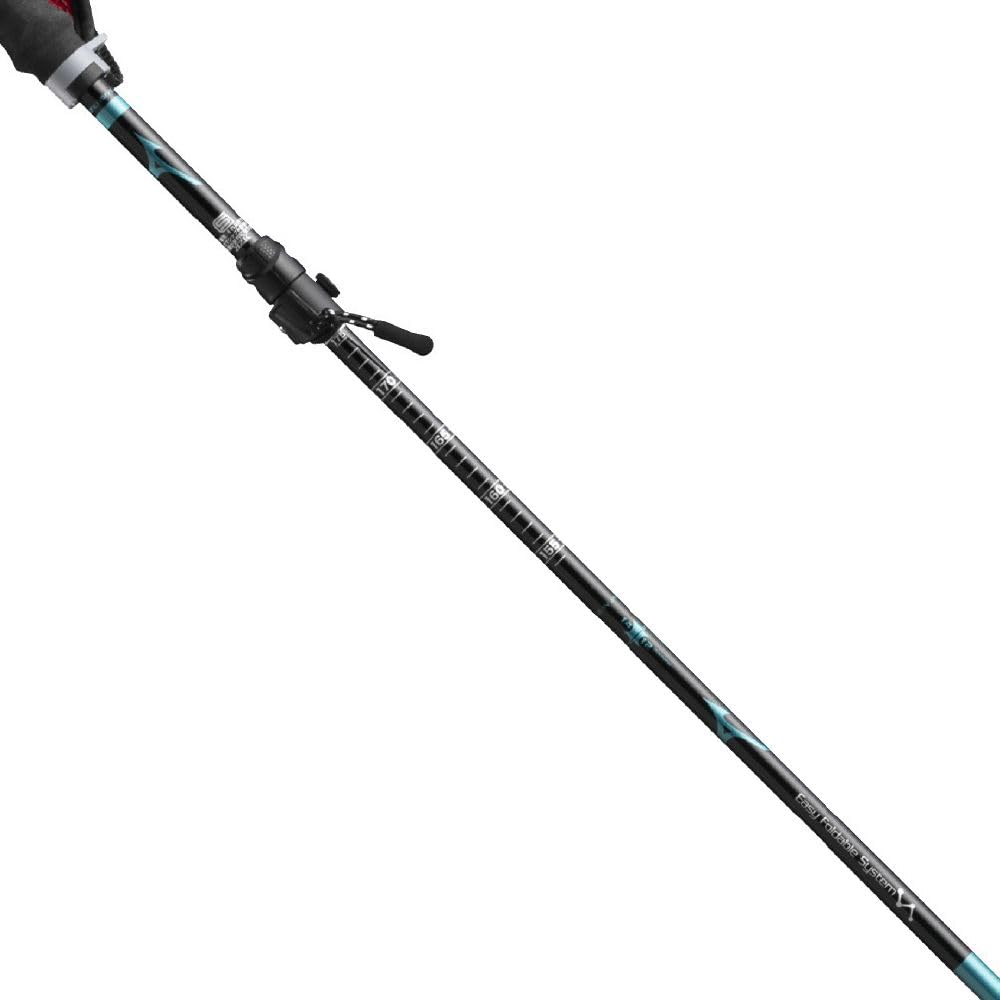 MIZUNO Nordic Walk Folding Walking Poles Set of C3JTPB10 4-Section LITE, 2, Unisex, Turquoise,