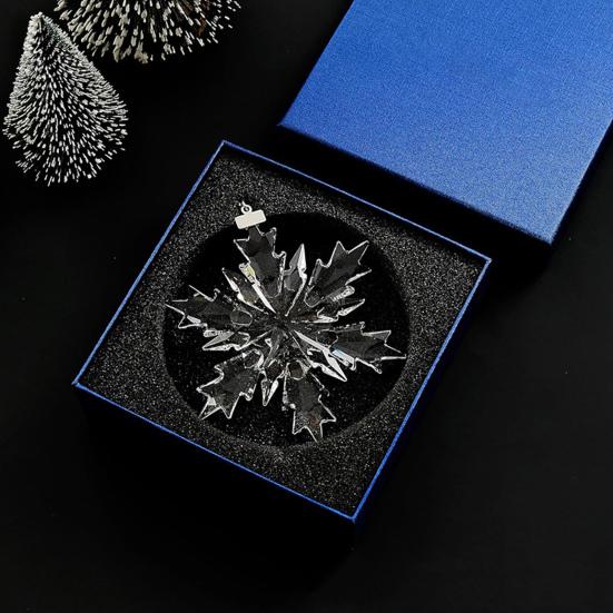 Ornamente de Crăciun pandantiv cu fulg de nea din cristal fațetat pentru decorarea bradului de Crăciun Bijuterii cercei pentru femei