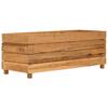 Raised Garden Bed 100 X 40 X 38 Cm Reclaimed Teak Wood and Steel