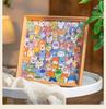 Handgefertigter Holz-DIY-Kätzchen-Fotorahmen: Graffiti & Mal-Puzzlebausteine Montage Geschenk