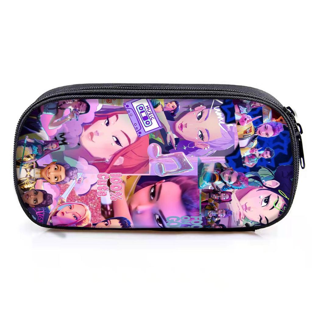 Huntrix Kpop Digital Printing Pencil Case Witch Hunter School Student Pencil Stationery Case