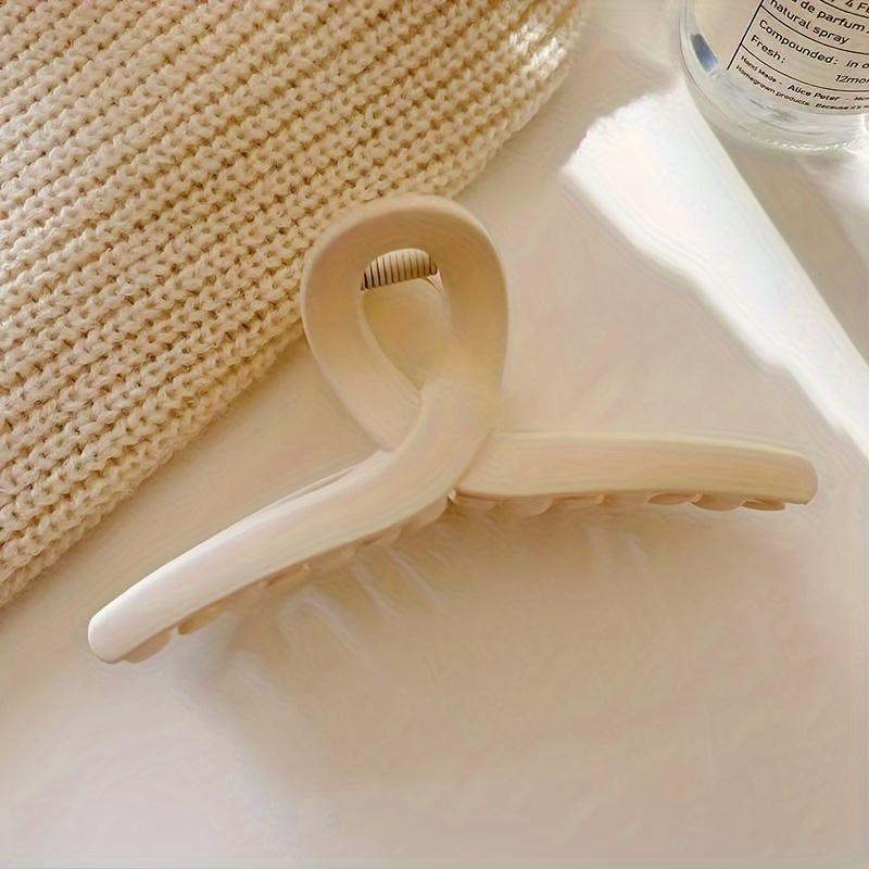 

Large Matte Shark Clip for Thick Hair Vintage & Simple Style Solid Color Resin Rectangle Hair Accessory