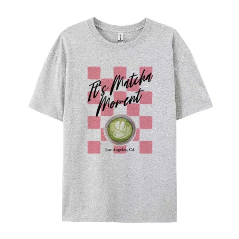Matcha moUnisext Graphic Tees Womens Cute Foodie TShirts Summer Loose Cotton Y2k Aesthetic Female T Shirt Vintage Fashion Top
