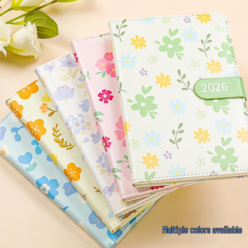 2026 Floral Agenda: Daily Planner & Weekly Calendar Notebook for Time Management Efficiency