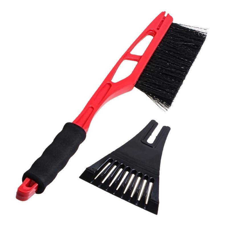 ABS Plastic Snow Scraper And Broom With Cold Resistant PVC Brush Ice Remover For Vehicle Windshield Anti Freeze Design