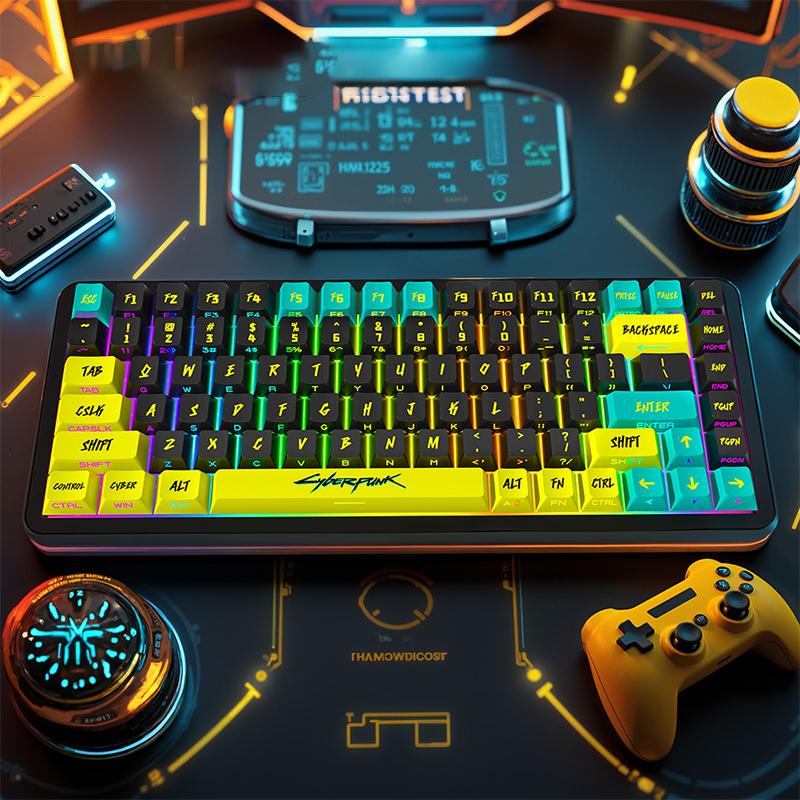 1Set Cyberpunk Keycap Mechanical Keyboard Keycap Translucent Keycaps Keyboard Decoration Keycaps Keyboard Accessories Gifts