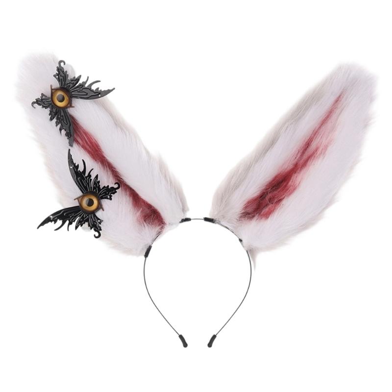 Plush Rabbit Ears Headband For Kids Soft Comfortable Hair Accessory For Party Costume Photography Color Available