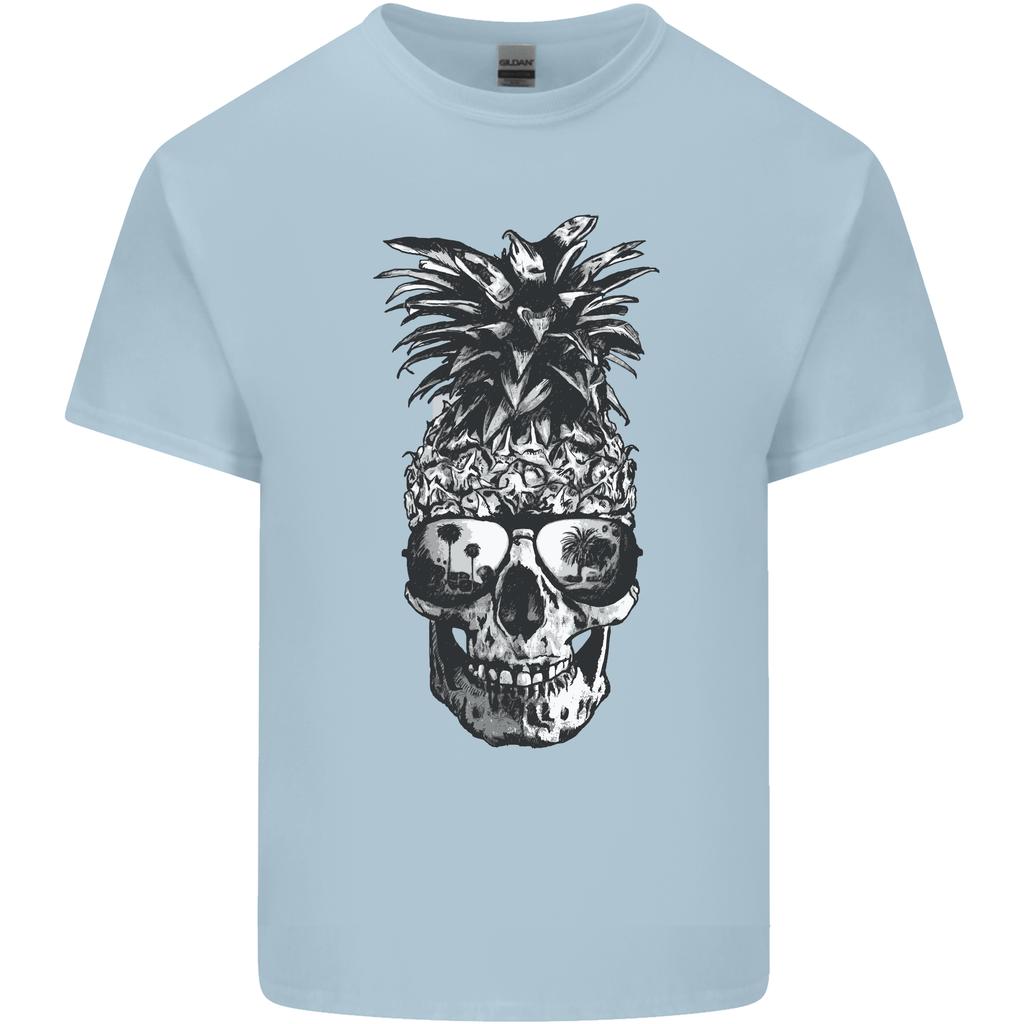 Pineapple Skull Surf Surfing Surfer Holiday Unisexs Light Cotton TShirt