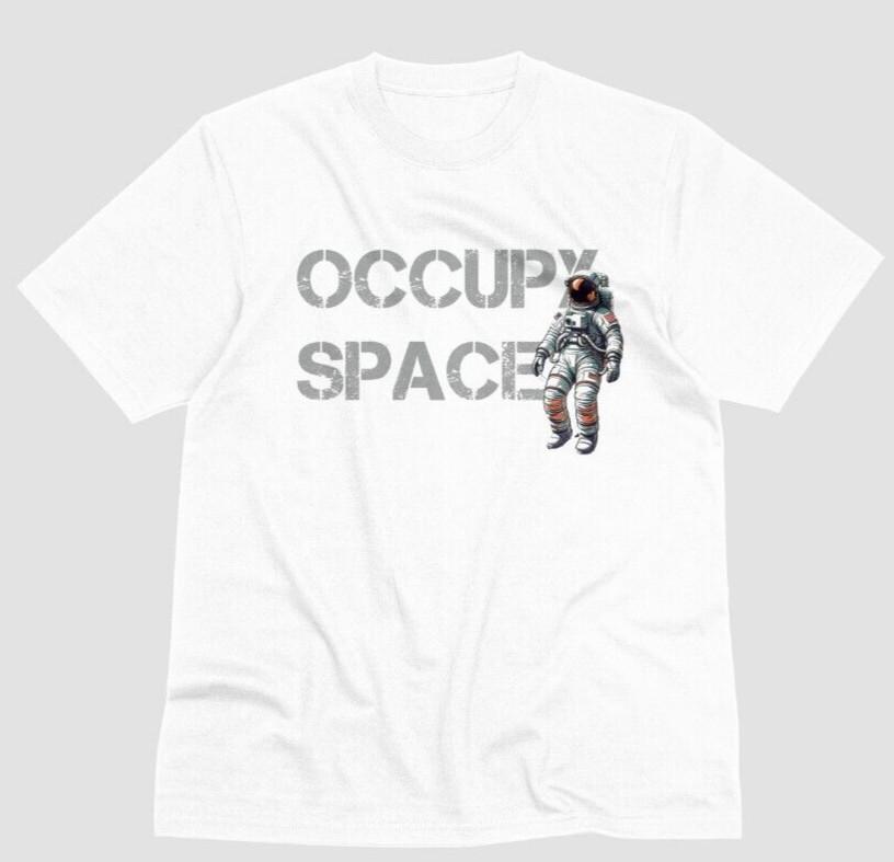

Occupy Space Astronaut Tshirt Elon Musk Occupy Mars Parody Science Galaxy Shirt 2XL