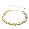 Waist Chain with Shaking Metal Coins Ethnic Style Belt Elegant Beach Party Jewelry Body Accessory for Music Festivals