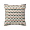Earth Toned Waves Zigzag Pillowcase Polyester Cushion Cover Gift Wavy Throw Pillow Case Cover Home Zipper 40*40Cm