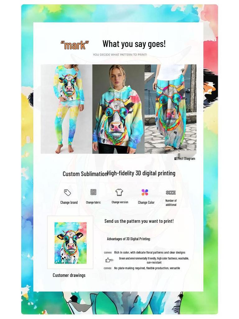 2025 European Autumn 3D Print Zipper Hoodie - Retro Y2K Style