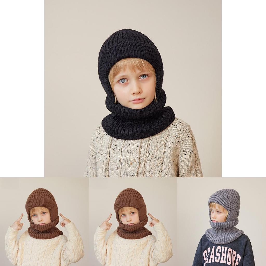 Childrens Knit Hat And Neck Warmer Set For Winter Warmth